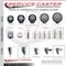 Service Caster 4 Inch Thermoplastic  Rubber Swivel 34 Inch Threaded Stem Caster Set 2 Total Lock Brakes SCC-TSTTL20S414-TPRB-34212-2-S-2 - alternate 5